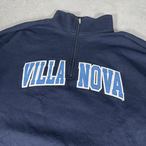 Teamwork Villanova University Quarter Zip Sweatshirt Navy Blue - Size: XXL - Picture 2 of 8